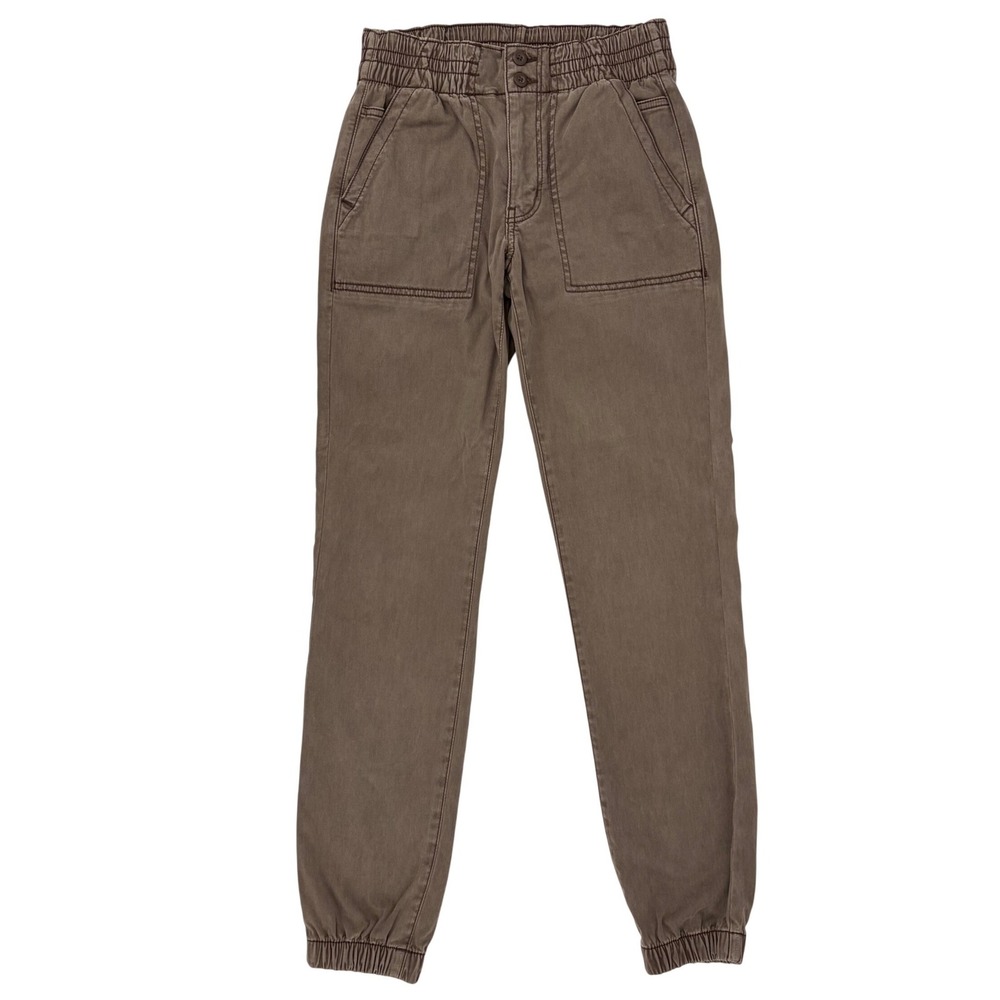 American Eagle Joggers Mossy Brown Utility Cargo Stretch High Rise Gorpcore 6